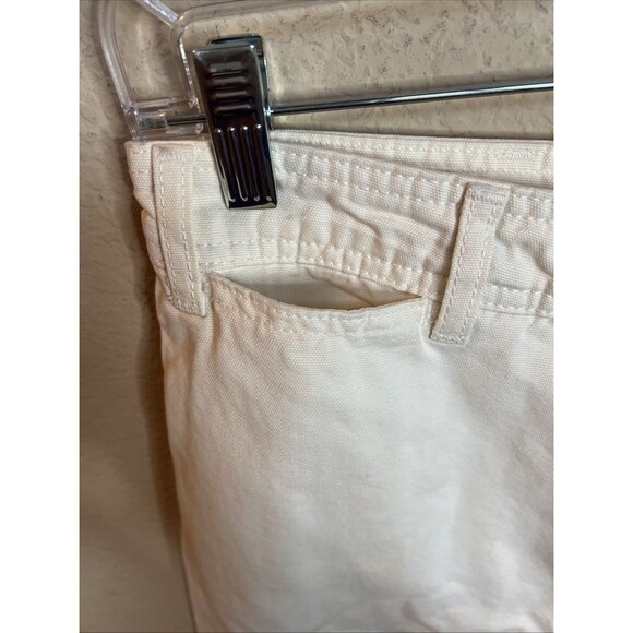 We The Free People Wide Flare Leg Jeans Womens Size 27 Cream Piper Mid Rise Crop - Picture 6 of 12